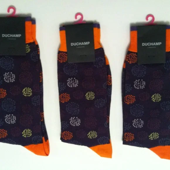 3 DUCHAMP MEN'S NEW 80%COTTON 20%NYLON DRESS SOCKS FIT SHOE SIZE: 7-13